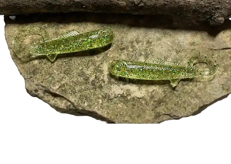 Family Fishin 2 1/2-inch Swimming Minnow in Green Midas for crappie and bass